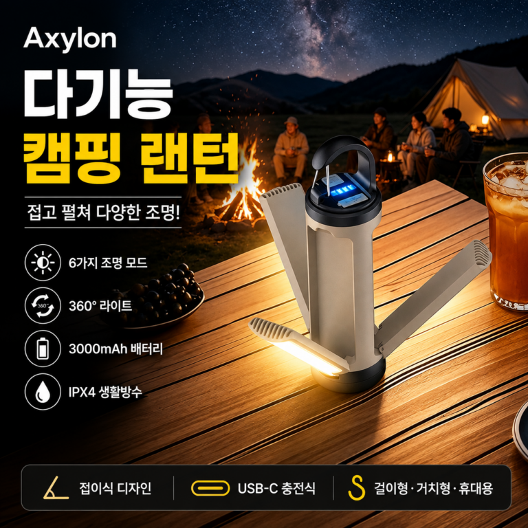 Axylon 다기능 캠핑 랜턴｜손전등부터 감성조명까지 후회없을 선택