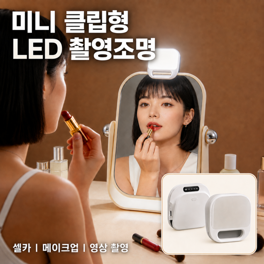미니 클립형 LED 촬영 조명｜조명 하나로 촬영 퀄리티가 달라진다 제품 이미지