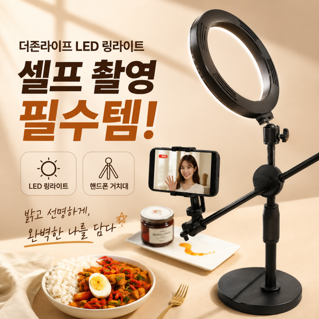 LED 링라이트 촬영거치대 추천｜셀카·유튜브·제품 촬영 퀄리티를 한 번에! 제품 이미지