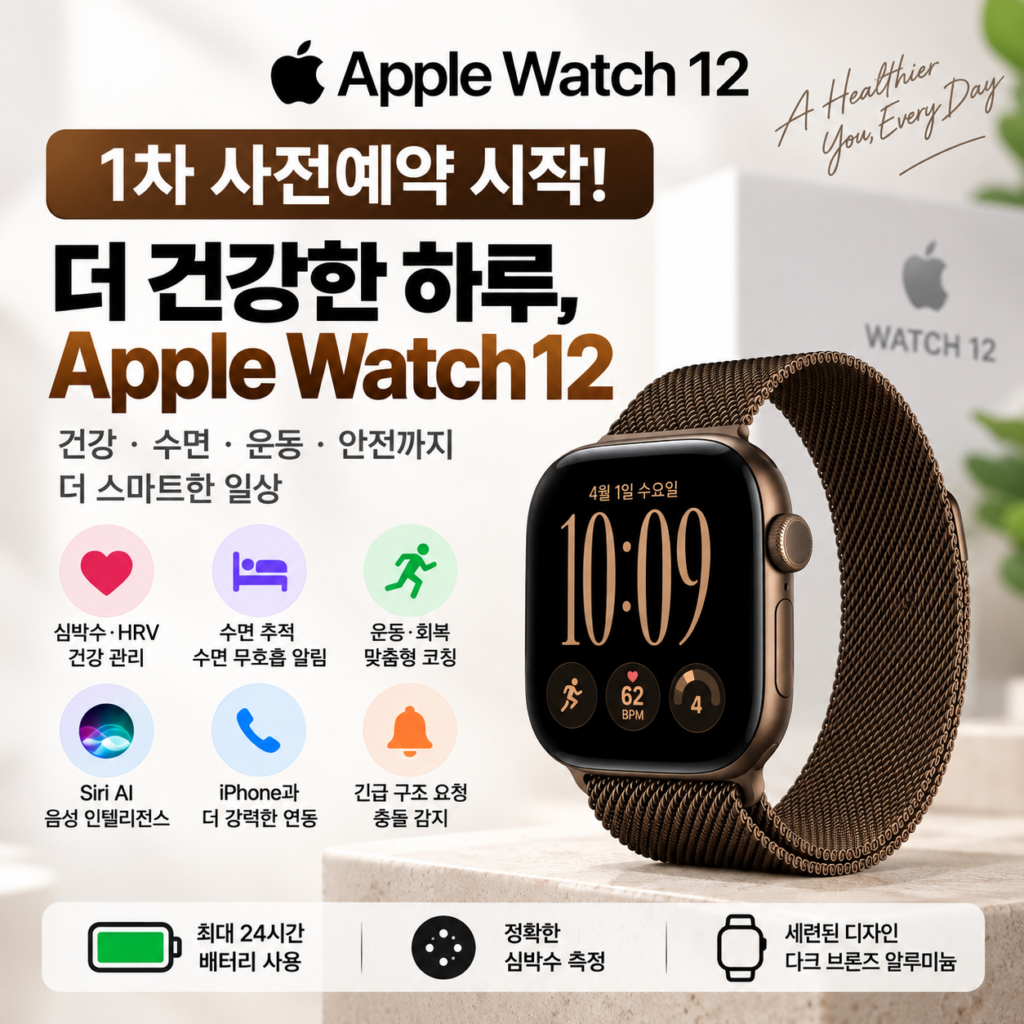 애플워치 12 GPS 42mm MKDC4KH/A ｜다크 브론즈 밀레니즈 루프 신모델 제품 이미지