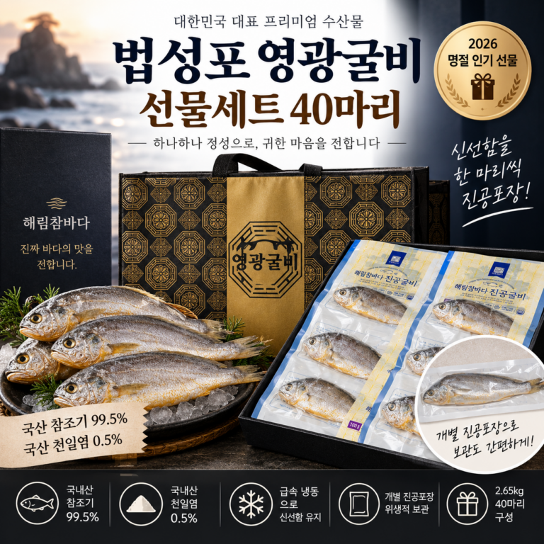 법성포 영광굴비 선물세트 40마리｜개별 진공포장이라 보관까지 깔끔하게