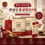 추석 건강선물 추천｜한삼인 홍삼정 진스틱 100포×2, 부모님 실속 선물세트 대표 이미지